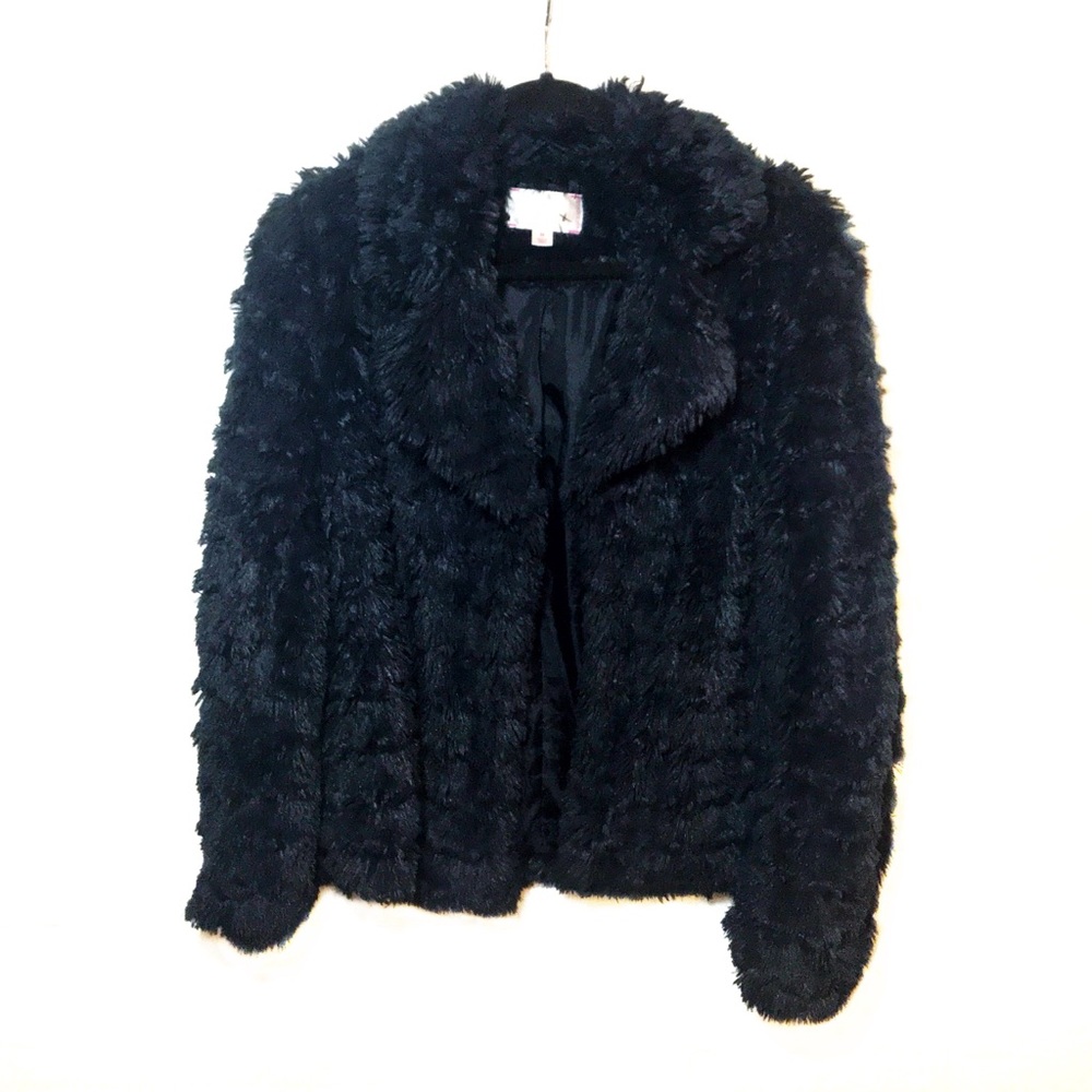 Faux fur navy blue jacket